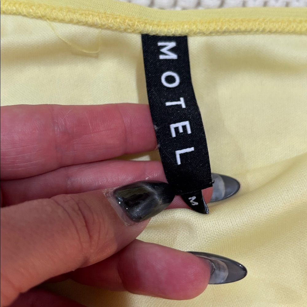 Motel Rocks Sunny Yellow Tube Top - Picture 2 of 4